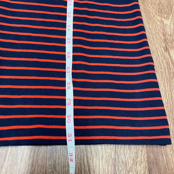 J.Crew Womens Striped Stretch Cotton Shift Dress 3/4 Sleeve Blue Red Size Small - Picture 8 of 8